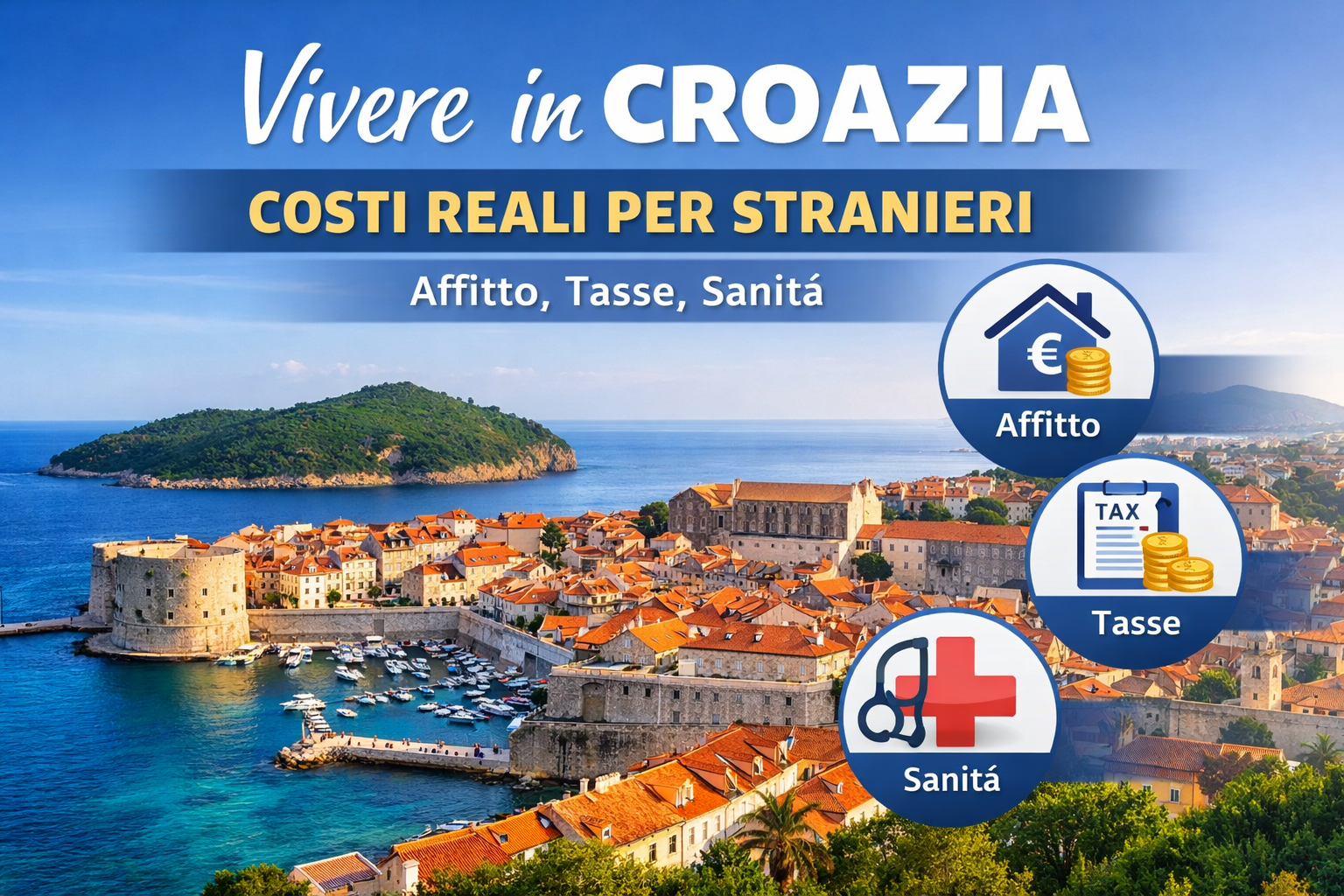 Vivere in Croazia: costi reali 2026 (affitto, tasse, sanità)